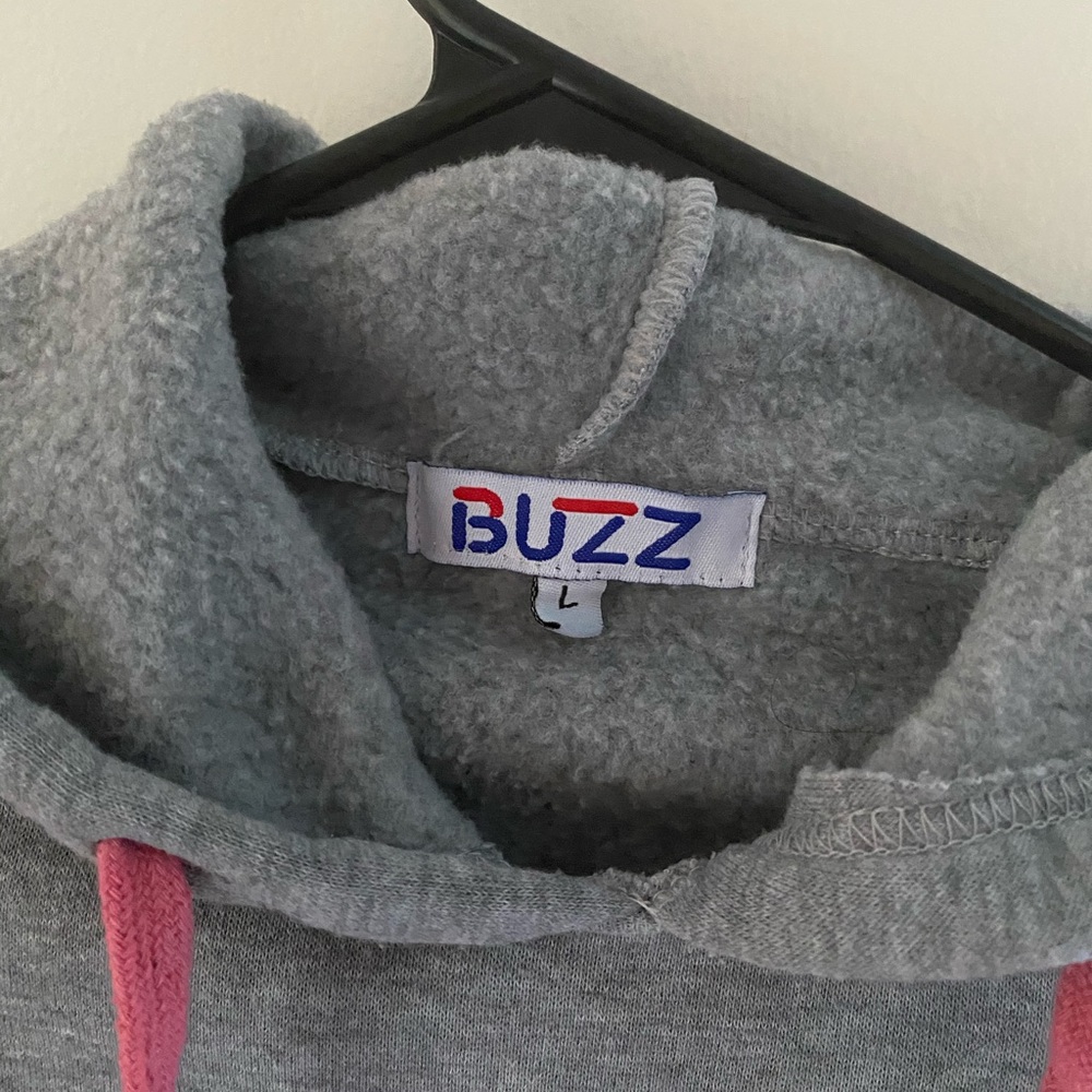 Gray/Pink Hoodie - Love - Large